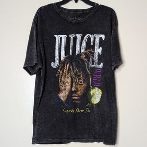 Juice Wrld Black Graphic women T-Shirt Unisex Size M